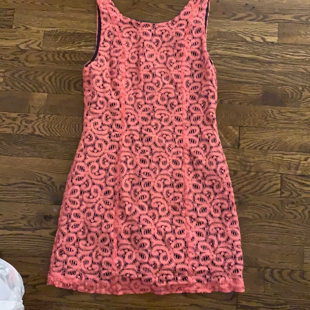 pink lace dress